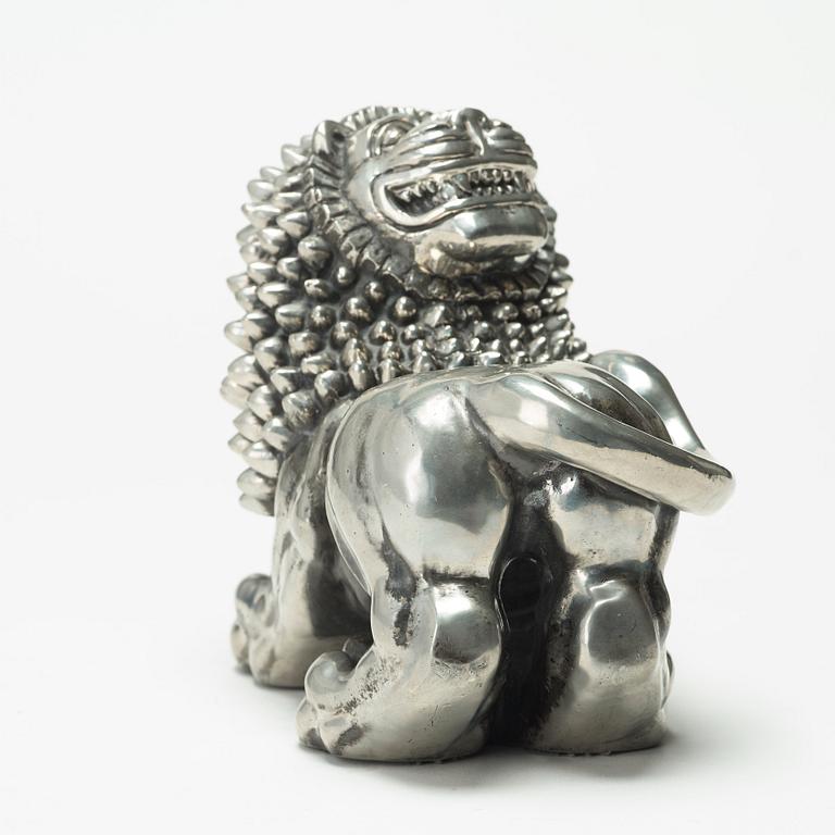 Anna Petrus, An Anna Petrus pewter sculpture of a lion for Svenskt Tenn, Stockholm 1972.