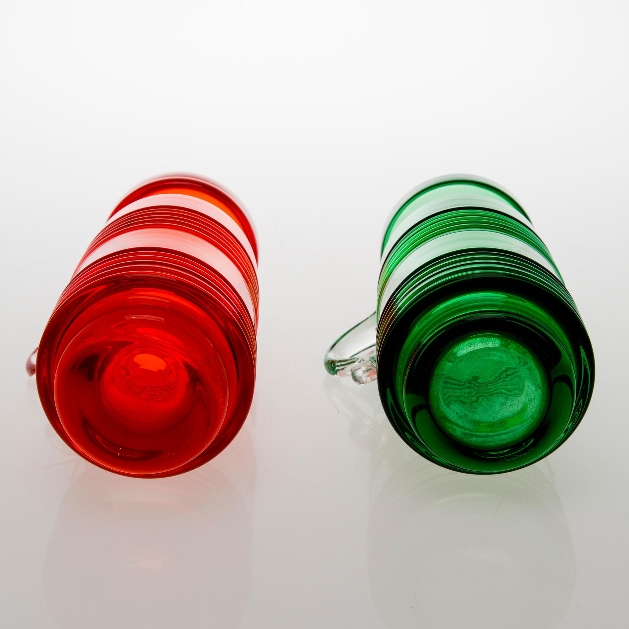 TAMARA ALADIN, A set of four 'Kleopatra' glass vases, Riihimäen Lasi, 1970-73. The series designed in 1969.