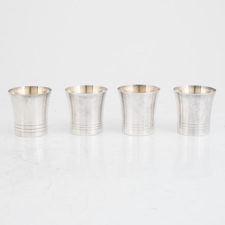 Goblets and toddy cups, 7 pcs, silver, Sweden 1929-66.