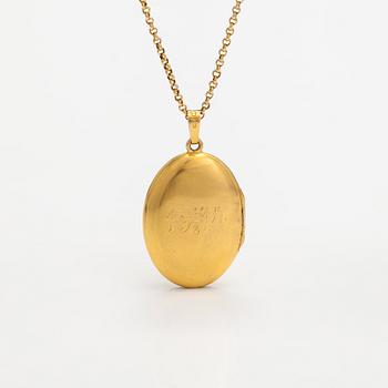 Halsband med medaljong, 18K guld.