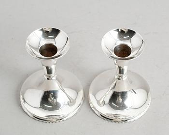 LJUSSTAKAR, 1 par, silver, Tesi, Göteborg 1963.