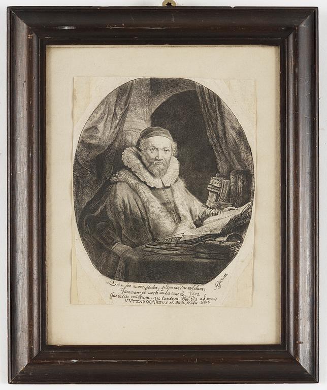 REMBRANDT HARMENSZ VAN RIJN, etching, 1635, a later printing presumably Basan.