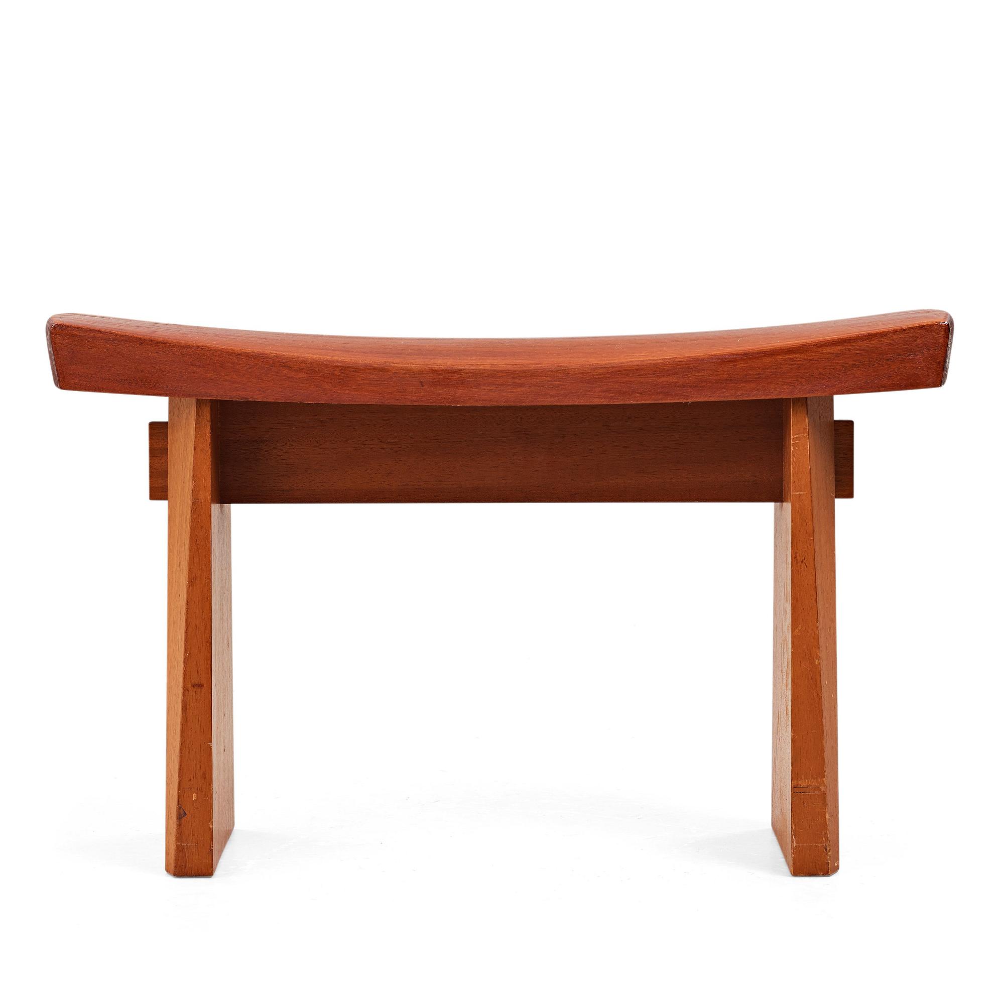HANS KEMPE & LARS-ERIK LJUNGLÖF, a stool, "HI 8", executed by cabinet maker David Sjölinder for  The HI-group in 1960.