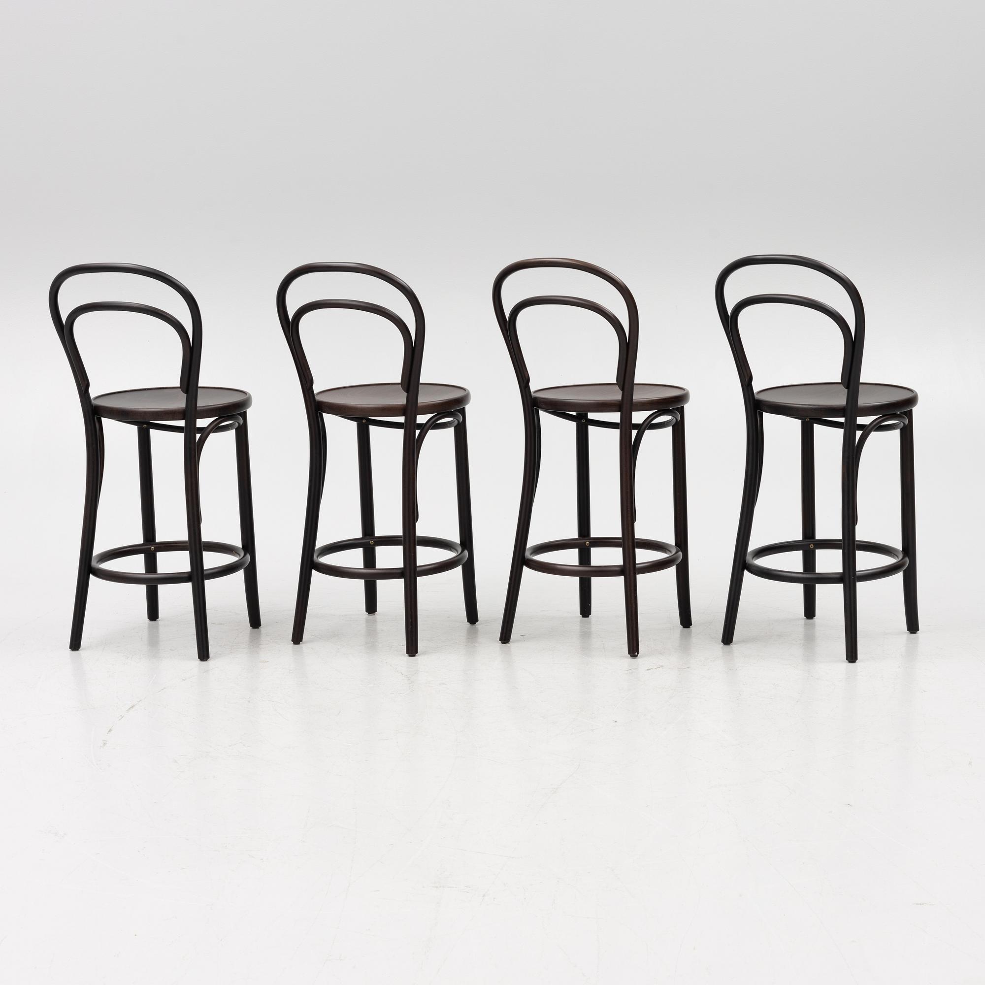 A set of four model '14' chairs, Ton.
