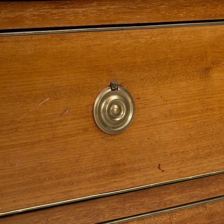 A late Gustavian mahogany secretaire by E. Nyström (master in Stockholm 1773-88).