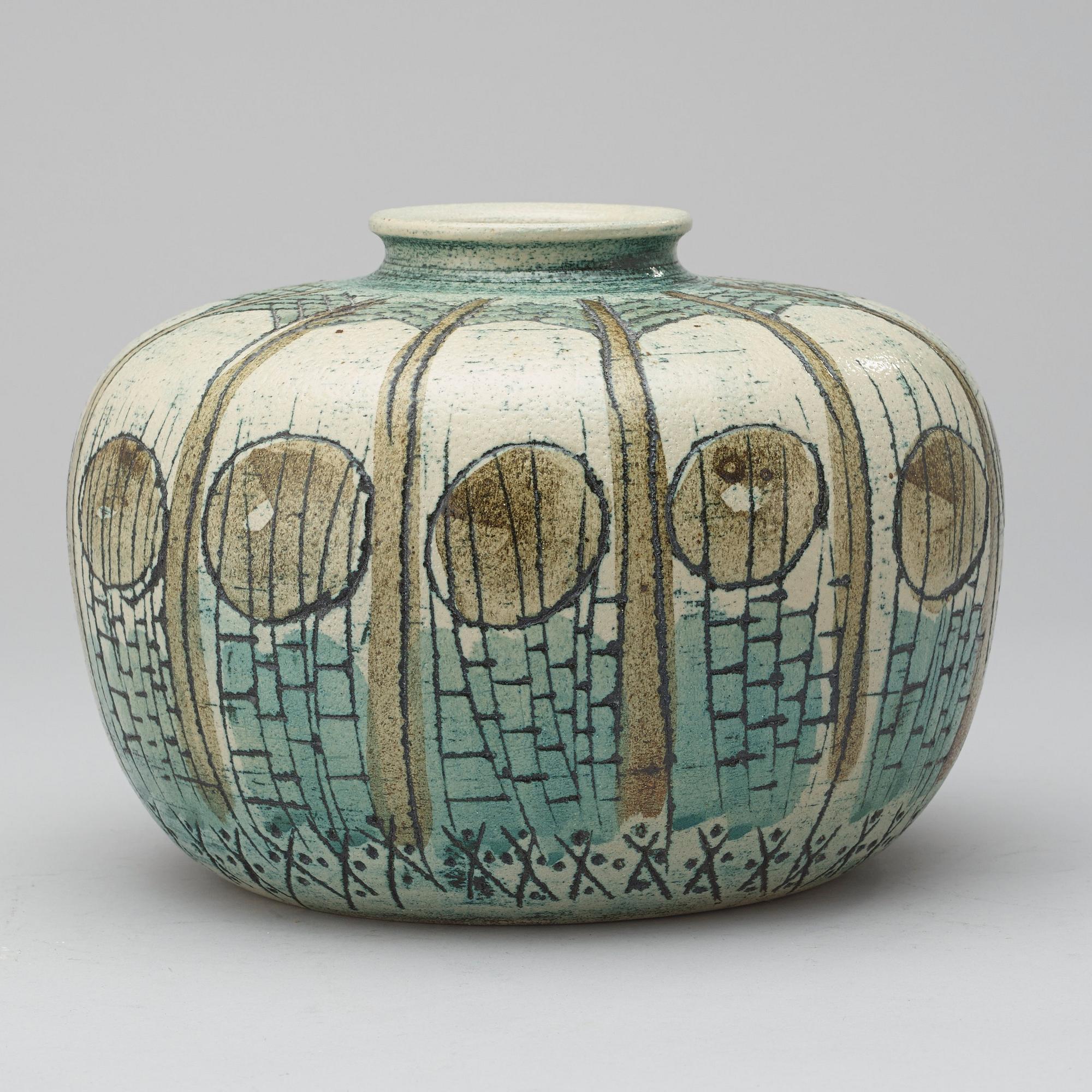 ANDERS BRUNO LILJEFORS, urna, Gustavsberg Studio 1950-tal.