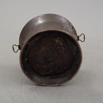 A copper barrel, late 19th century.