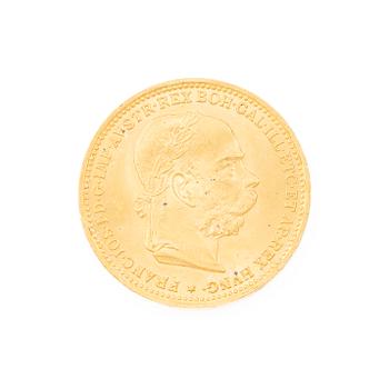 Gold coin, Austria-Hungary, 20 Corona, 1893.