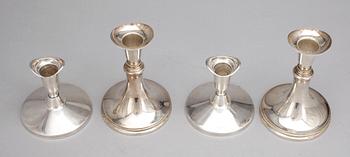 LJUSSTAKAR, 2 par, silver, bl a Löfman, MGAB, 1970-/80-tal.