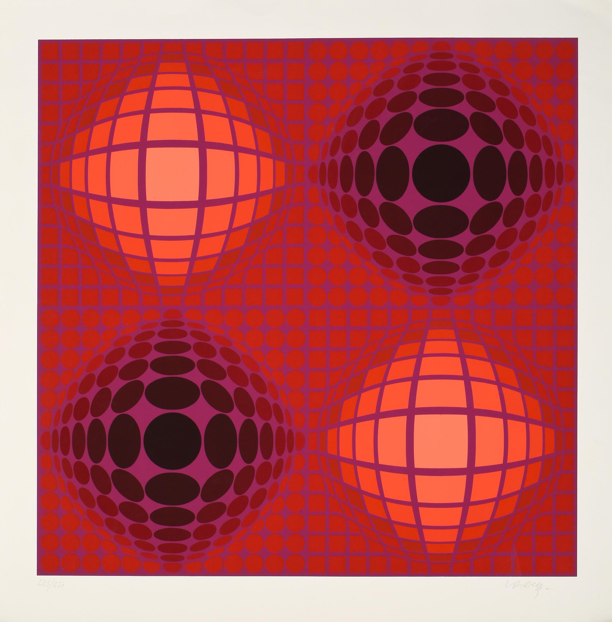 VICTOR VASARELY, färgseriegrafi, signerad och numrerad 225/250.