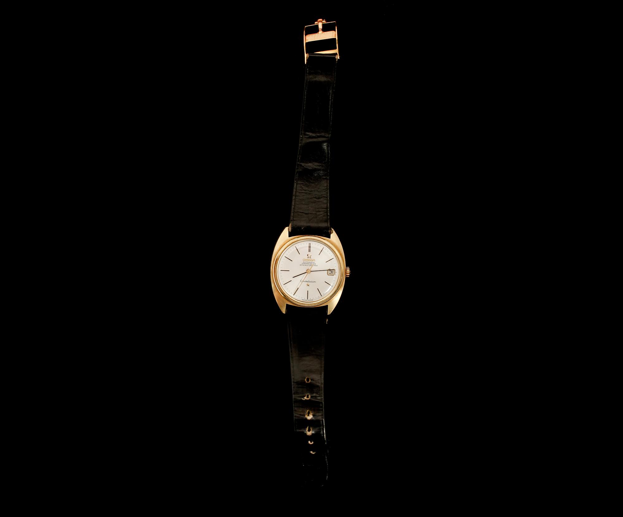 ARMBANDSUR, guld på stål, Omega, Automatic, Chronometer, Constellation.