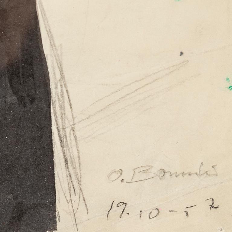 OLLE BONNIÉR, ink on paper, signed and dated 19.10-57.