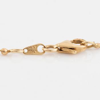 14K gold necklace, Italy.