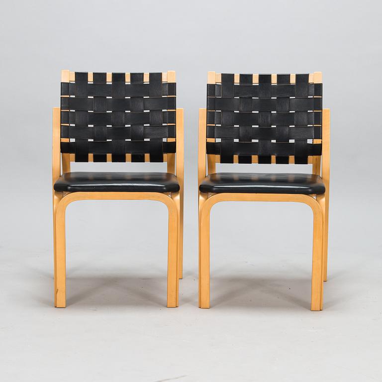 Alvar Aalto, stolar, 4 st, modell 612, Artek, 1900-talets slut.