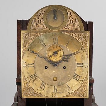 GOLVUR, med två lod samt pendel, England, 1800-talets första hälft.