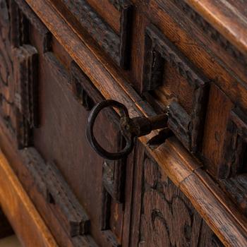 A 1700's oak chest.