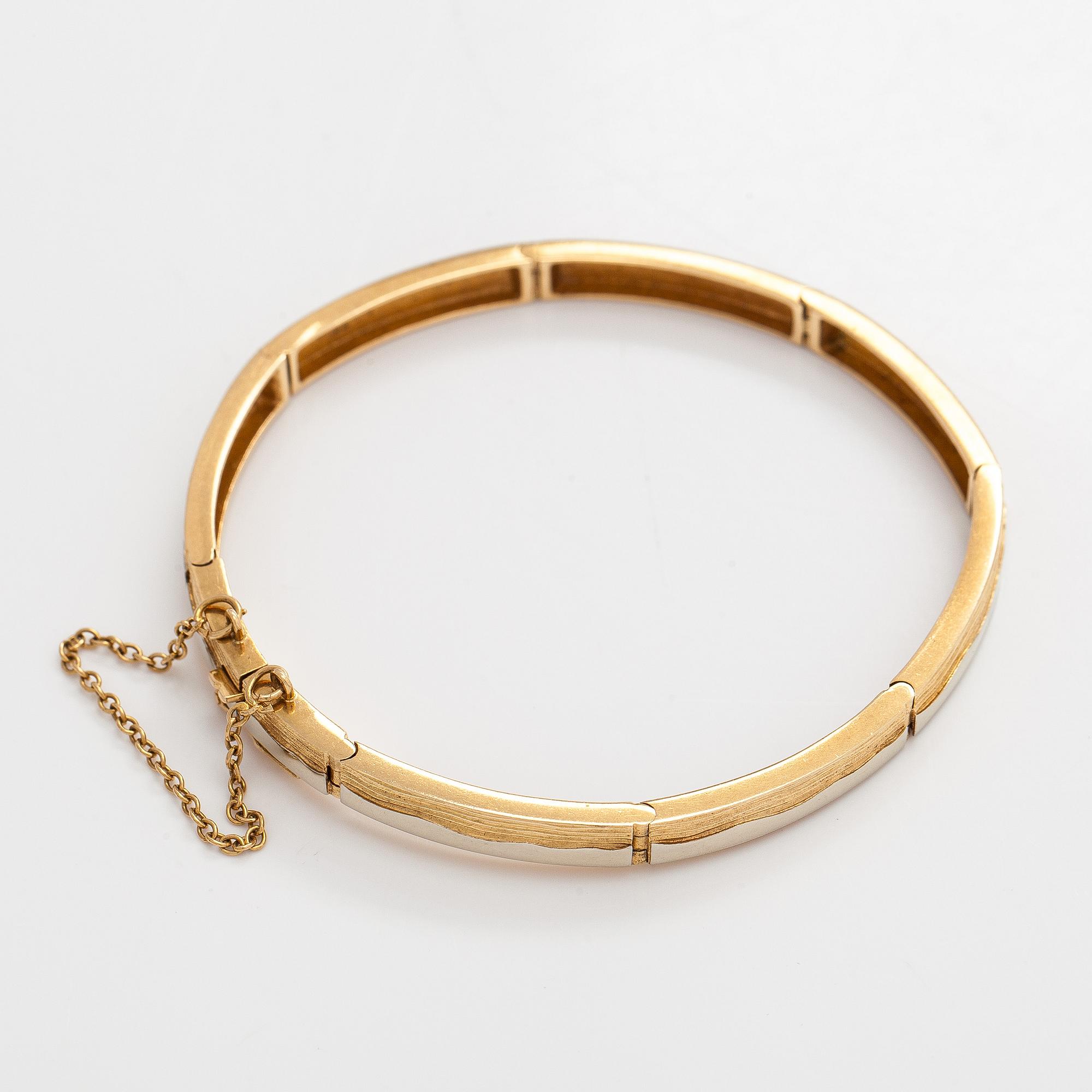 Juhani Linnovaara, armband, 18K guld och platina, Lapponia 1978.