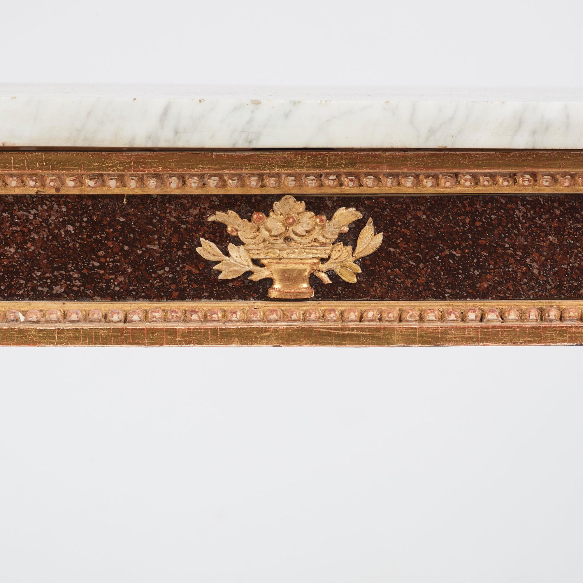 Konsolbord, Stockholmsarbete 1700-talets slut, Sengustavianskt.