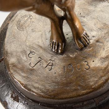 Carl Johan Bonnesen, a signed and dated bronze sculpture.