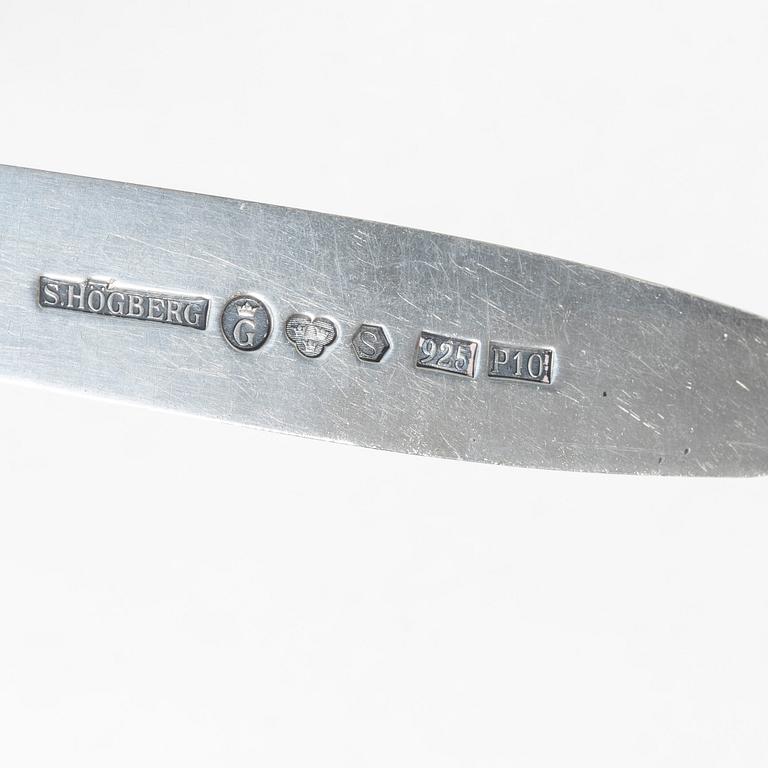 Sven-Erik Högberg, brevkniv, sterlingsilver, Göteborg, 1989.