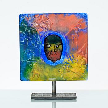 SKULPTUR, glas, Kjell Engman, Kosta Boda Atelier, signerad.