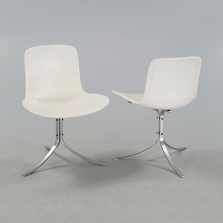 POUL KJAERHOLM, 4 stolar, "PK9",  Fritz Hansen, 1980-tal.