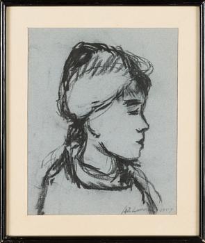 Ahti Lavonen, crayon, signed and dated 1957.
