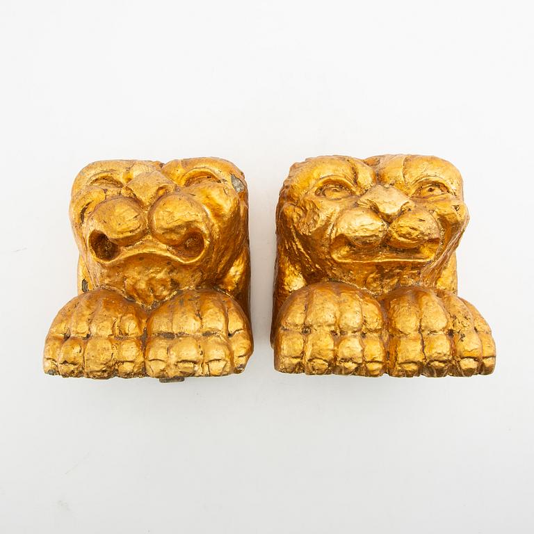 Dekorelement 2 st Barock-stil 1800-tal eller äldre.