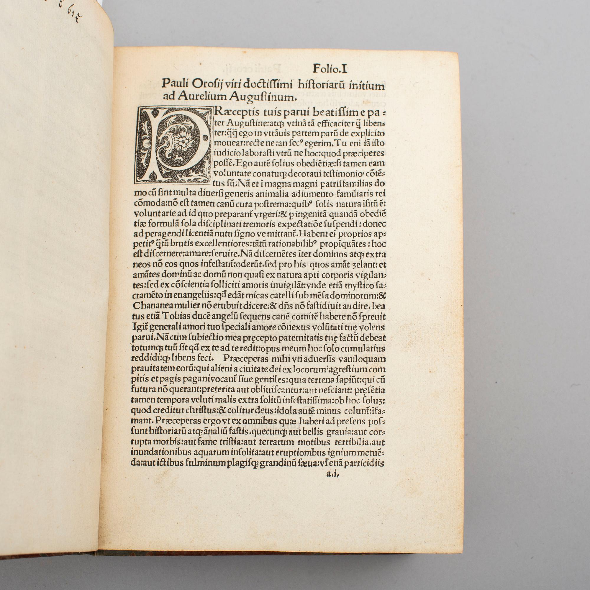 BOOK, Early Paris edition of Orosius, 1510.