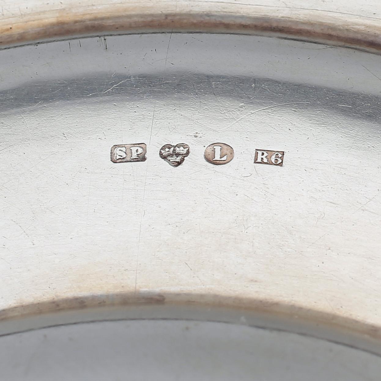 SÅSSKÅL, silver, Samuel Pettersson, Linköping 1895. Vikt ca 652 gram.