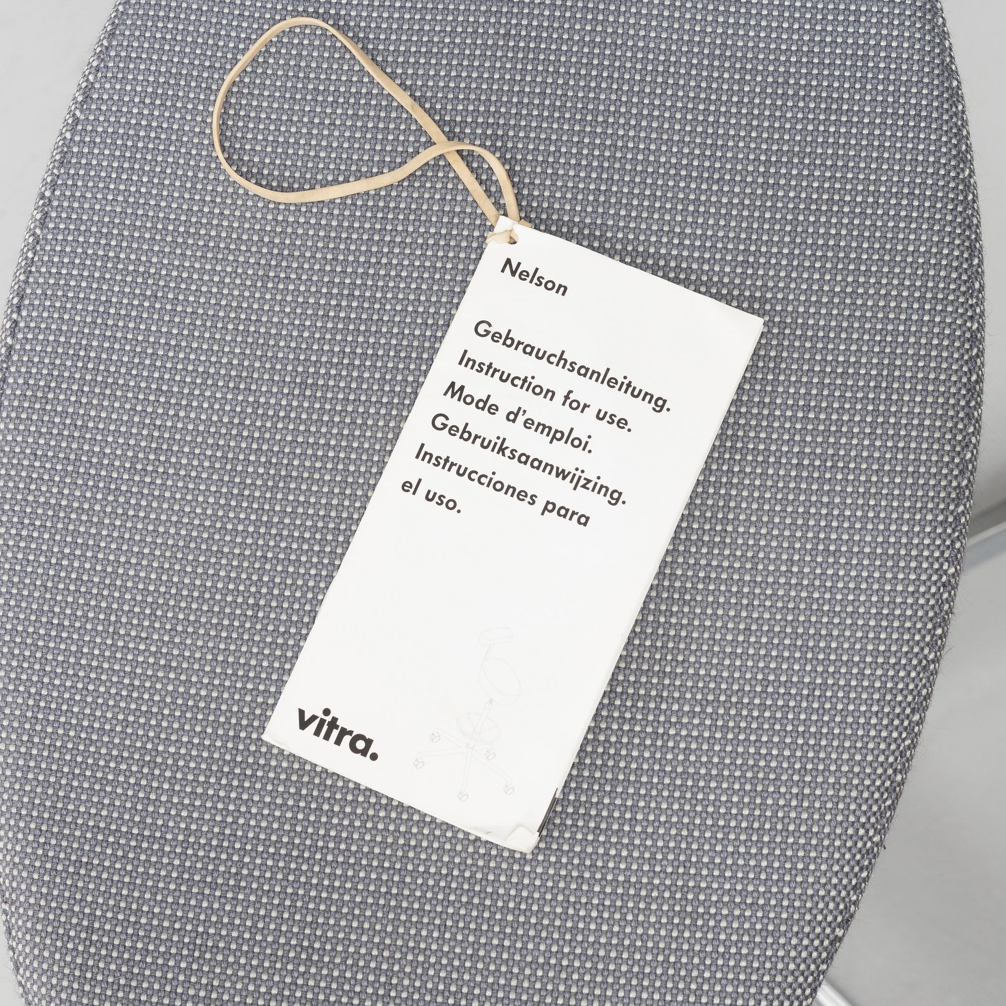 A 'Perch Chair' by George Nelson for Vitra, 2003.