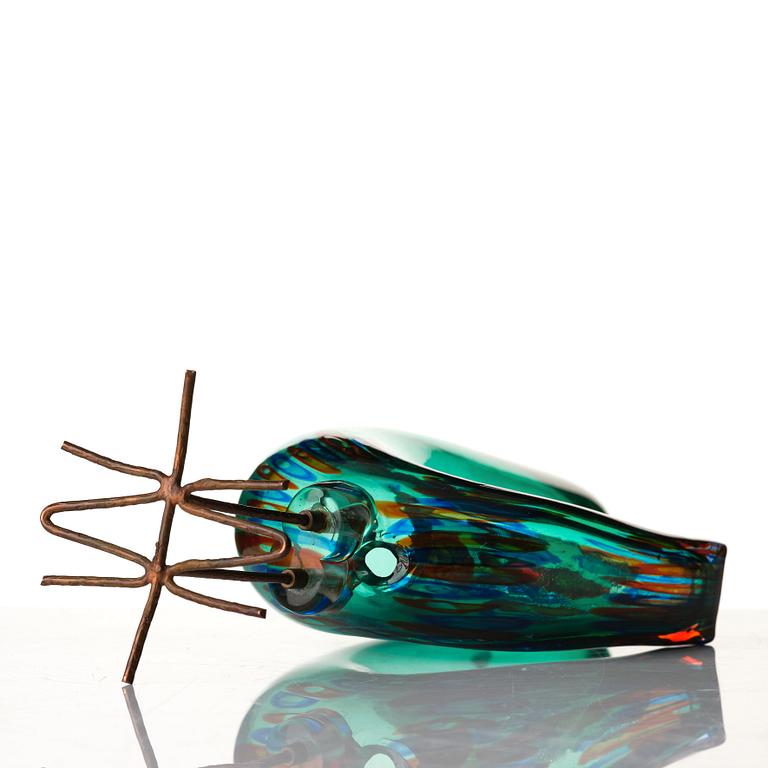 Alessandro Pianon, a "Pulcino" glass sculpture of a bird, Vistosi, Murano, Italy 1960's.