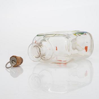 Tapio Wirkkala, flaska, "Kubansk serenad" och brännvinsglas, 6 st. Signerad T.W. Iittala -47.