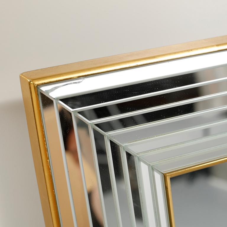 A late 20th century mirror and console table by Deknudt, Belgium.
