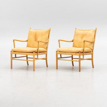 Ole Wanscher, fåtöljer, ett par, "Colonial Chair PJ 149", Poul Jeppesen, Danmark.