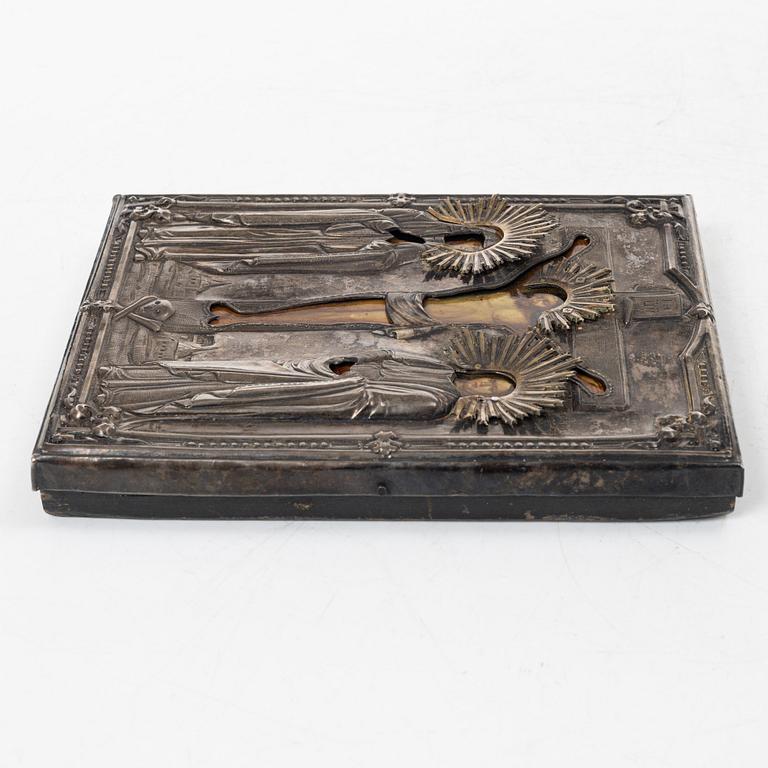 Icon with a silver oklad, Kiev 1865.