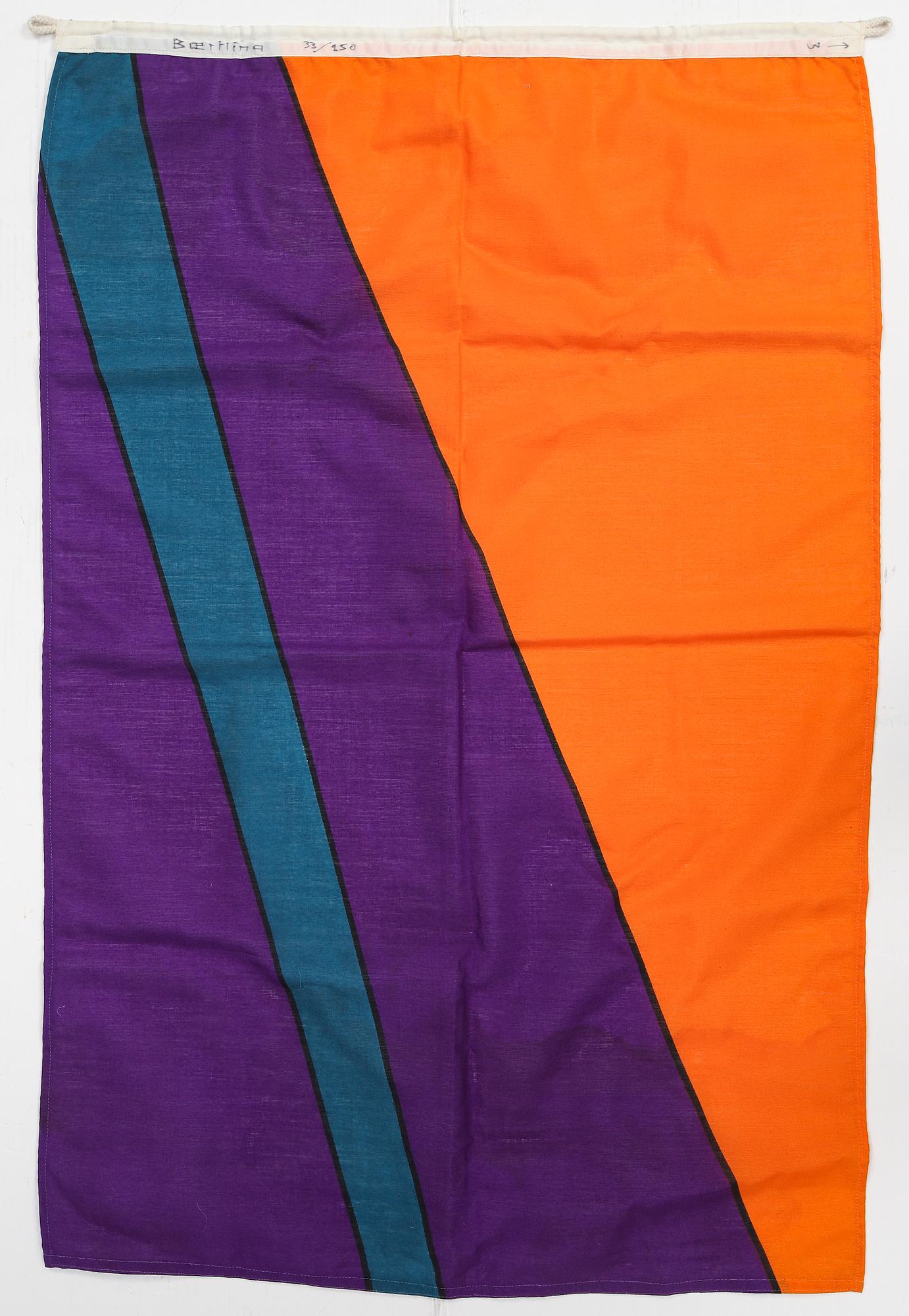 OLLE BAERTLING, Färgserigrafi på tyg (flagga), signerad Baertling och numrerad 33/250.