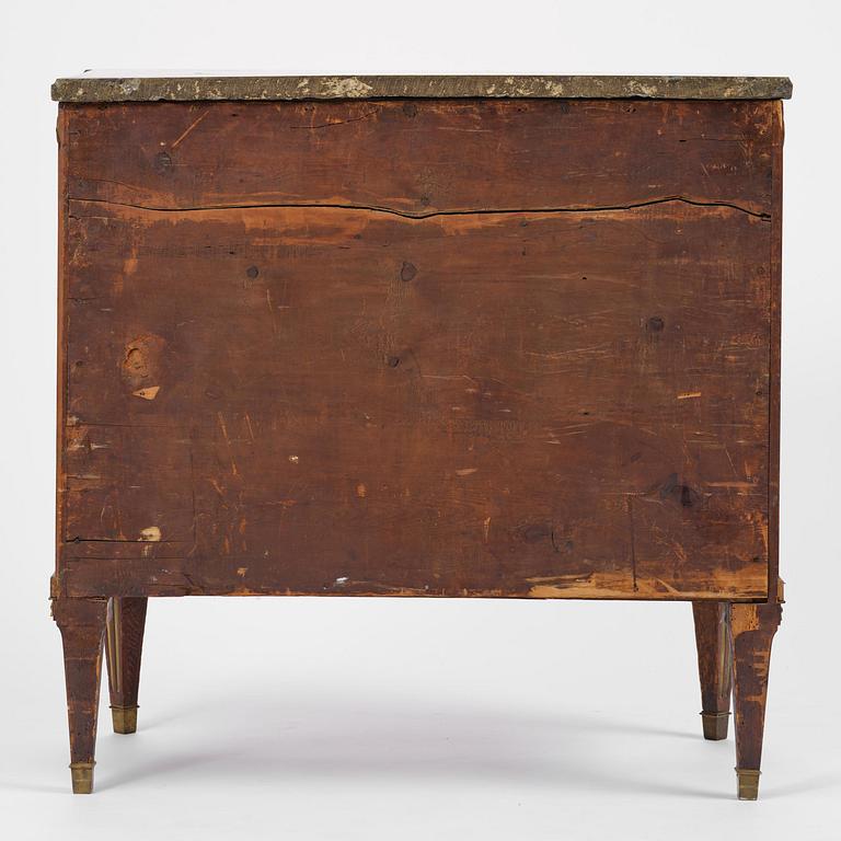 A late Gustavian mahogny commode.