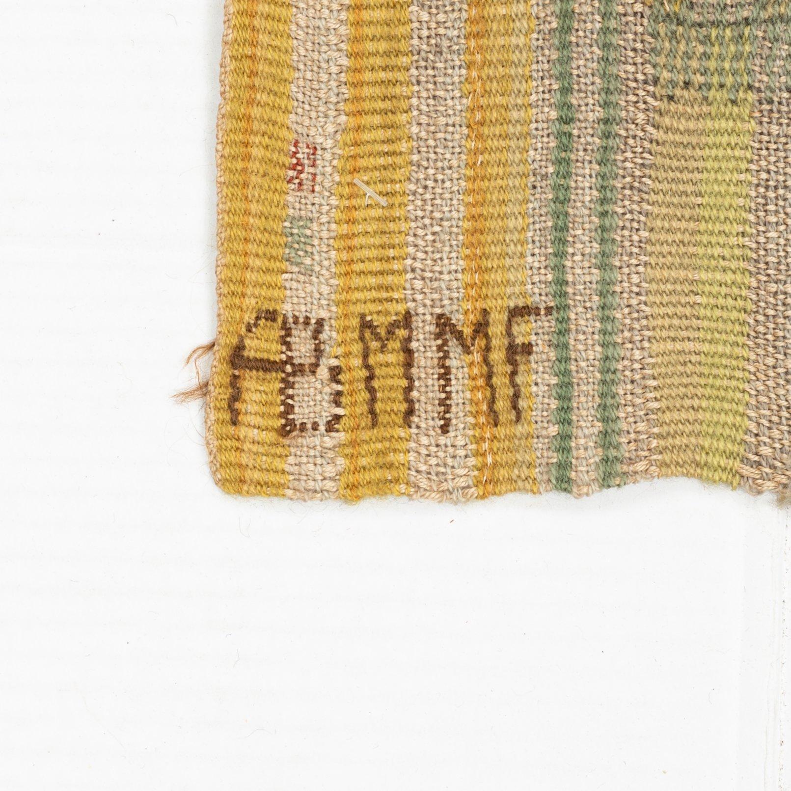 Barbro Nilsson, a drape, "Kärnfrukt", a tapestry variant, ca 227 x 104 cm, signed AB MMF BN.