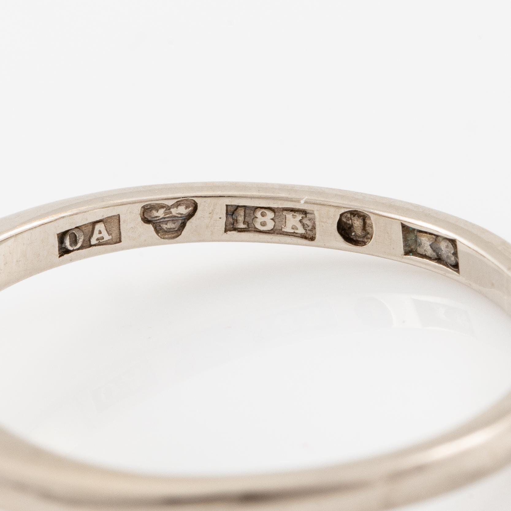 Ring, 18K white gold set with an old-cut diamond, approx. 1.85 ct.