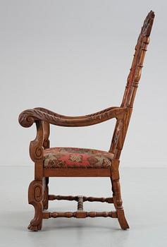 KARMSTOL, barockstil, 1900-talets första hälft.