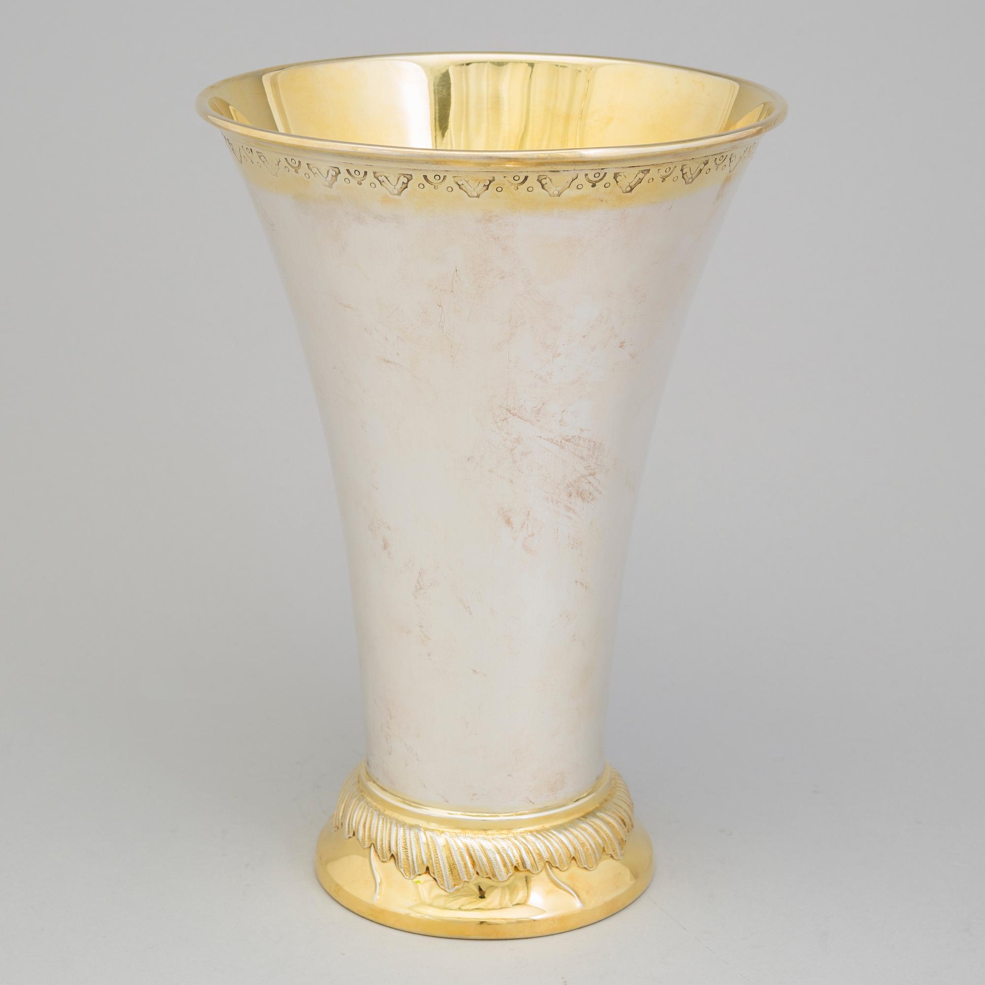 CG HALLBERG, bägare, silver, Stockholm, 1925.