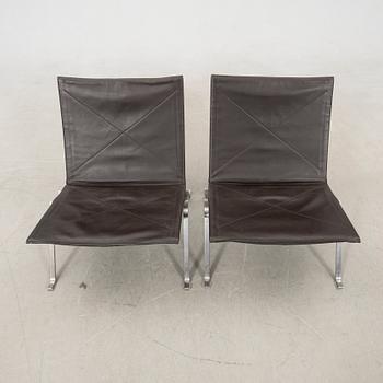 Poul Kjaerholm, armchairs 1 pair, "PK22" for Fritz Hansen Denmark 2003.