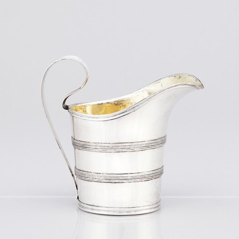 A Swedish Gustavian late 18th Century parcel-gilt silver Creamer, mark of Sven Pihlgren, Jönköping 1799.