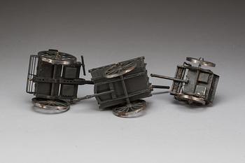 MILITÄRVAGNAR, 3 st, 1900-talets början.