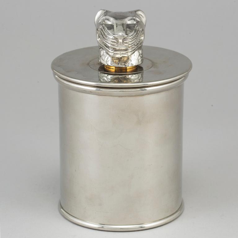 ANNA PETRUS, a 'Panter' pewter box, 2010.