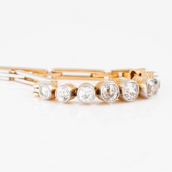 ARMBAND, med 9 st gammalslipade diamanter ca 0.80 ct, Hugo Stömdahl. Stockholm, 1933.