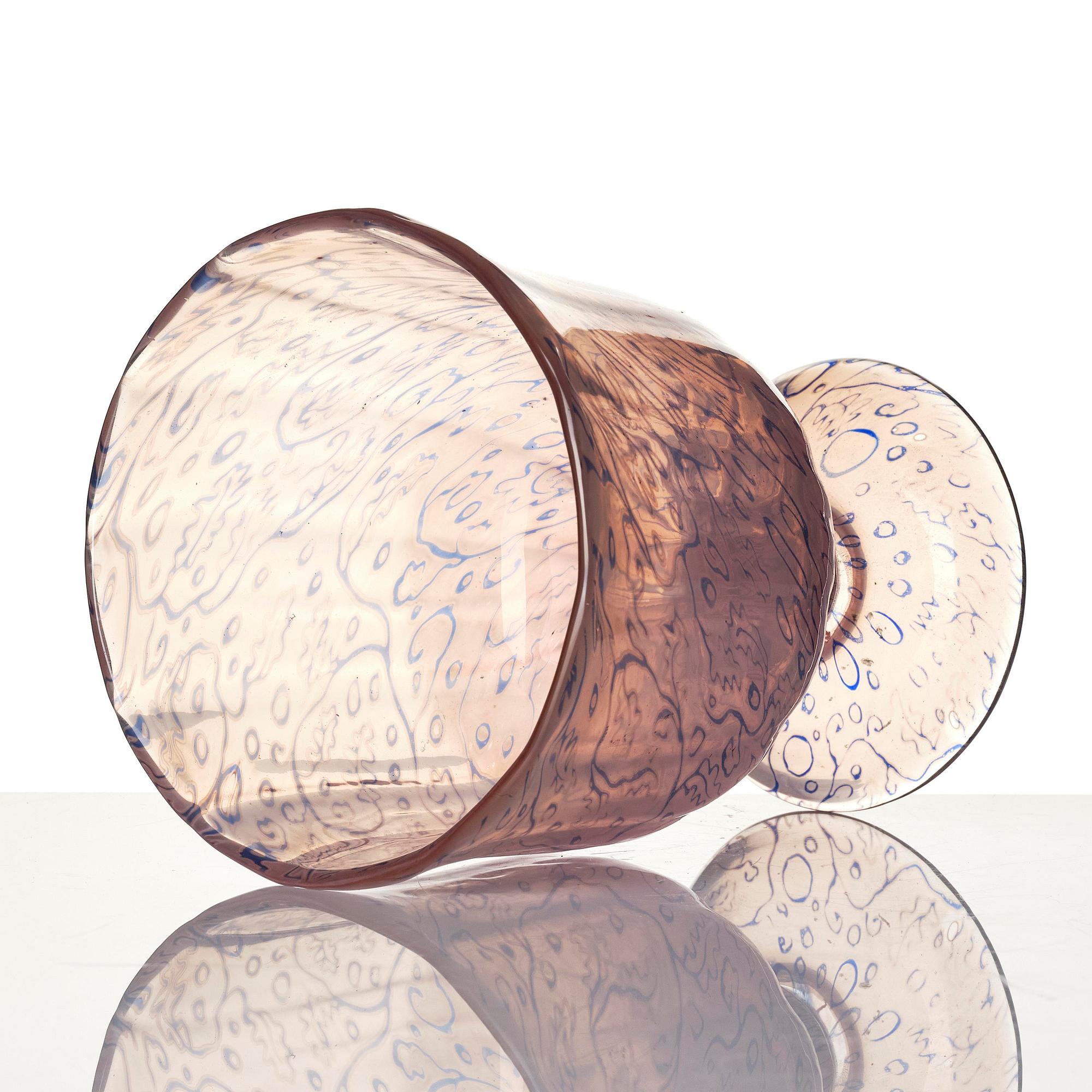 Simon Gate, a graal glass goblet, Orrefors, 1918.