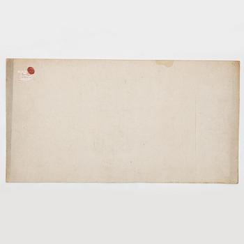 Unidentified artist, so-called "Fan painting", Elegant lady in a garden with banana trees, China, 20th century.