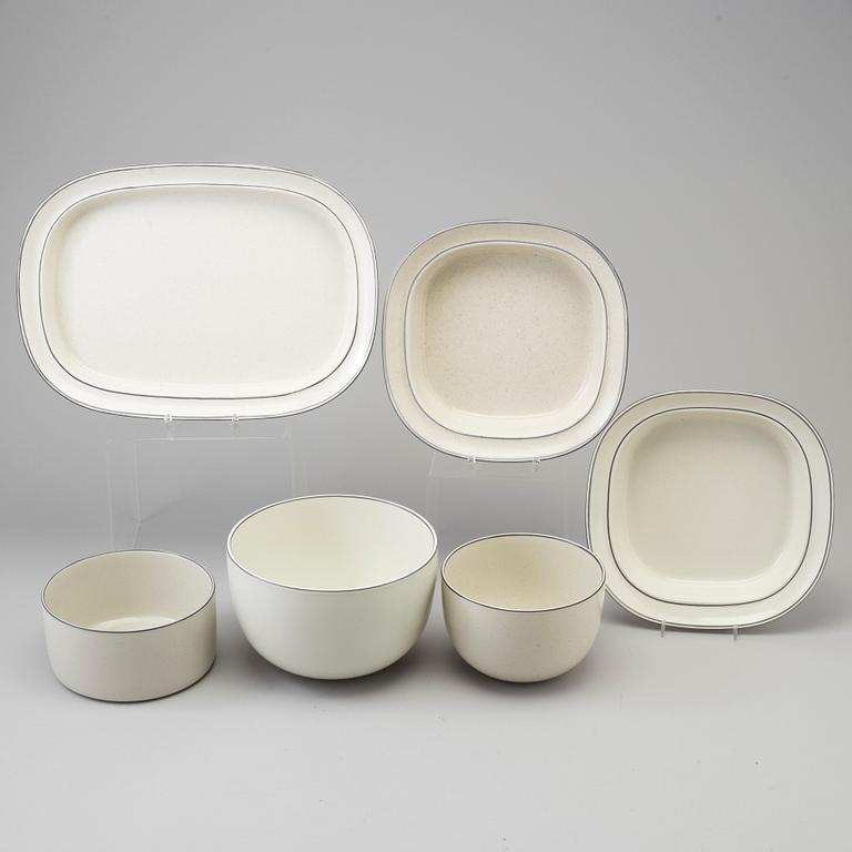 A 38 pcs stoneware service, 'Birka', by Stig Lindberg for Gustavsberg, second half of the 20th century.